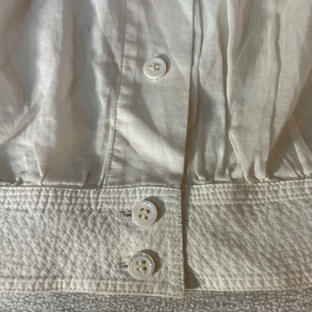 NWOT Charles Nolan off white blouse 100% cotton size 8 - Picture 4 of 6